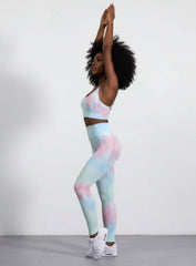Tie-Dye Gradient Pattern - Full Set - Green pink