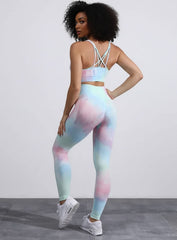 Tie-Dye Gradient Pattern - Full Set - Green pink