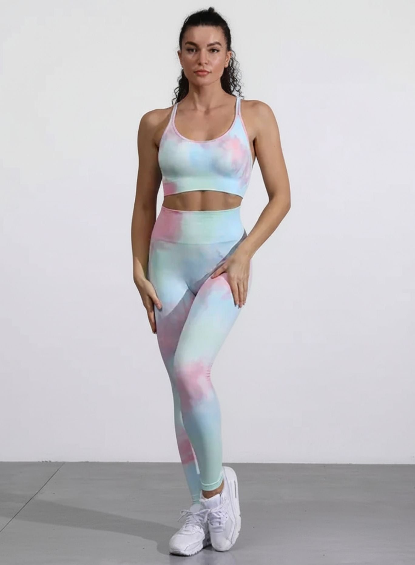 Tie-Dye Gradient Pattern - Full Set - Green pink