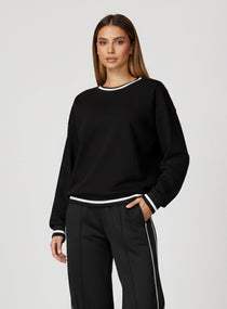 vector sportswear - Women’s casual loose fit sweater pullover