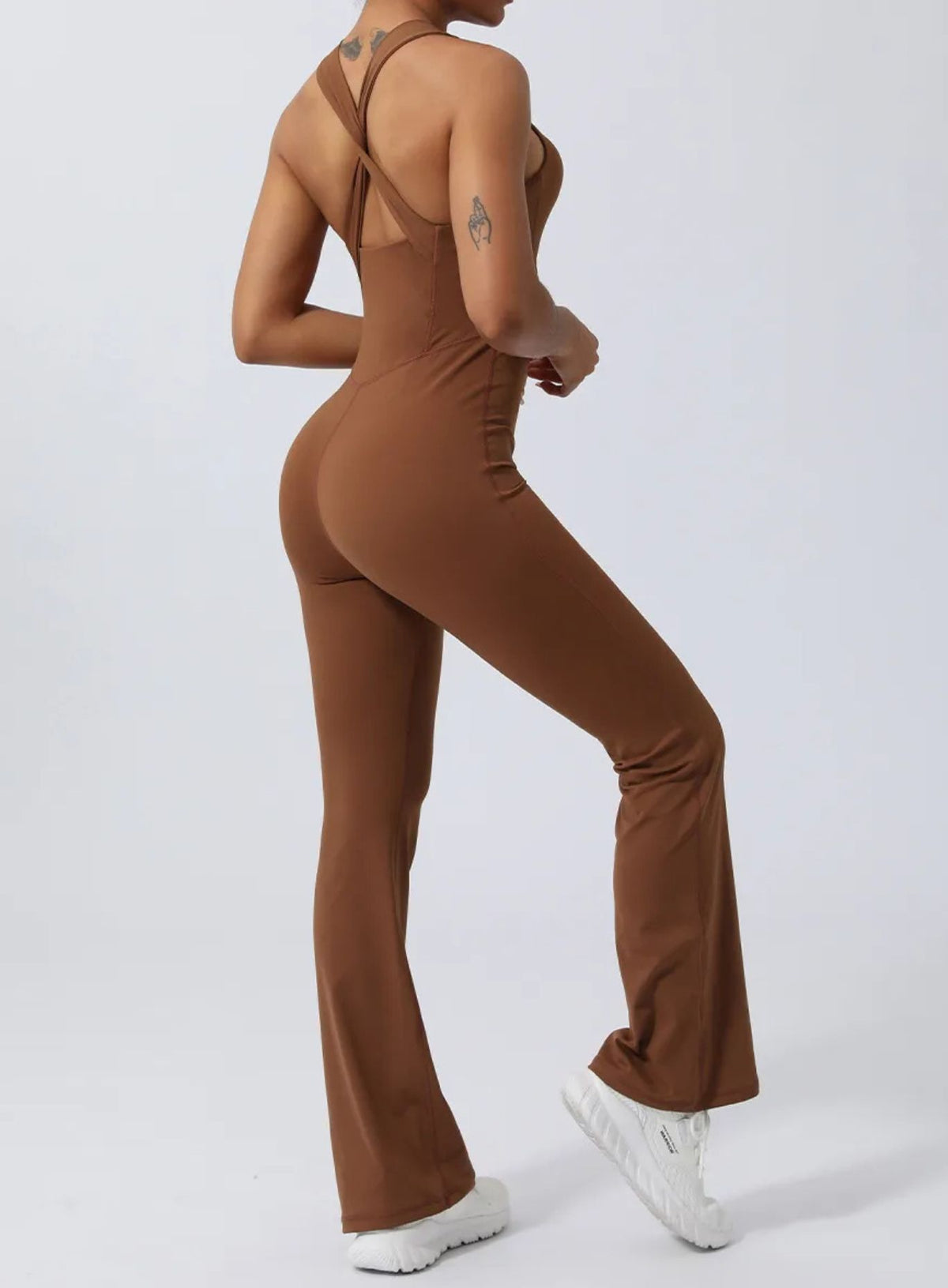 NORSE - VibeFlex Yoga Jumpsuit - Brown Sugar