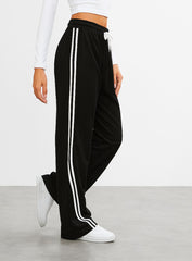Streetwear Wide Leg Sweatpants - Black
