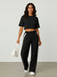 ComfiCore - Wide Leg Lounge Pant - Black - VECTOR SPORTSWEAR