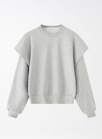 The Essential Pleated Knit Sweater - Gray - VECTOR SPORTSWEAR