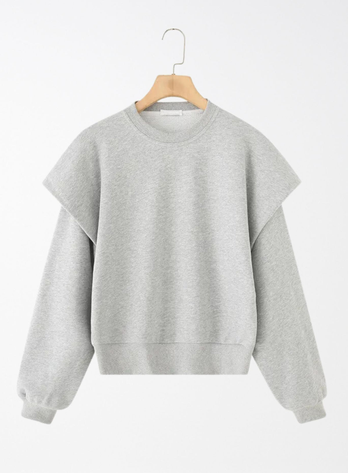 The Essential Pleated Knit Sweater - Gray