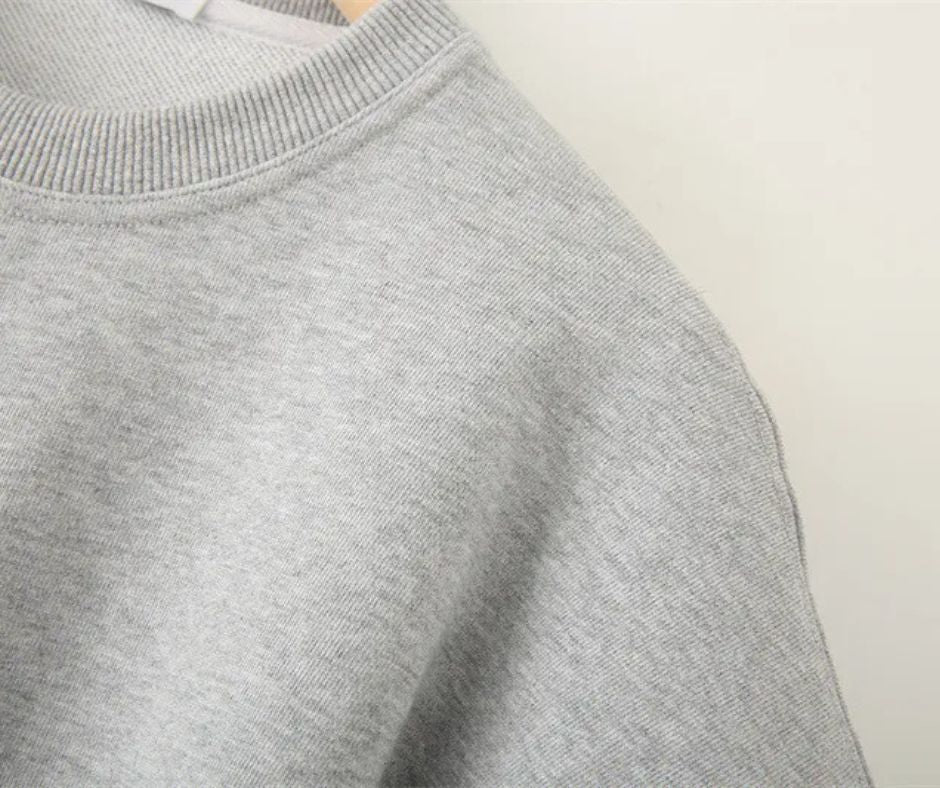 The Essential Pleated Knit Sweater - Gray - VECTOR SPORTSWEAR