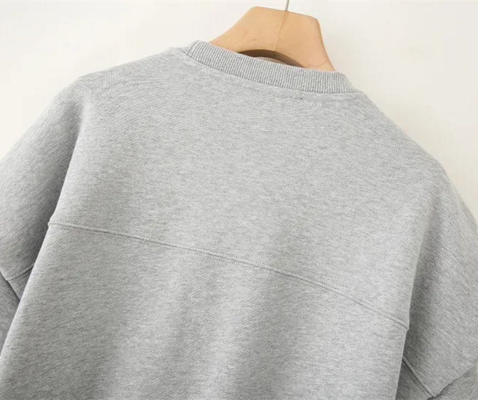 The Essential Pleated Knit Sweater - Gray