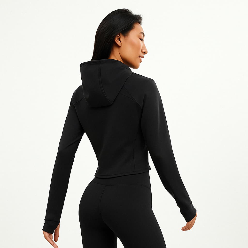 VelviLite Luxe Zip Hoodie Black
