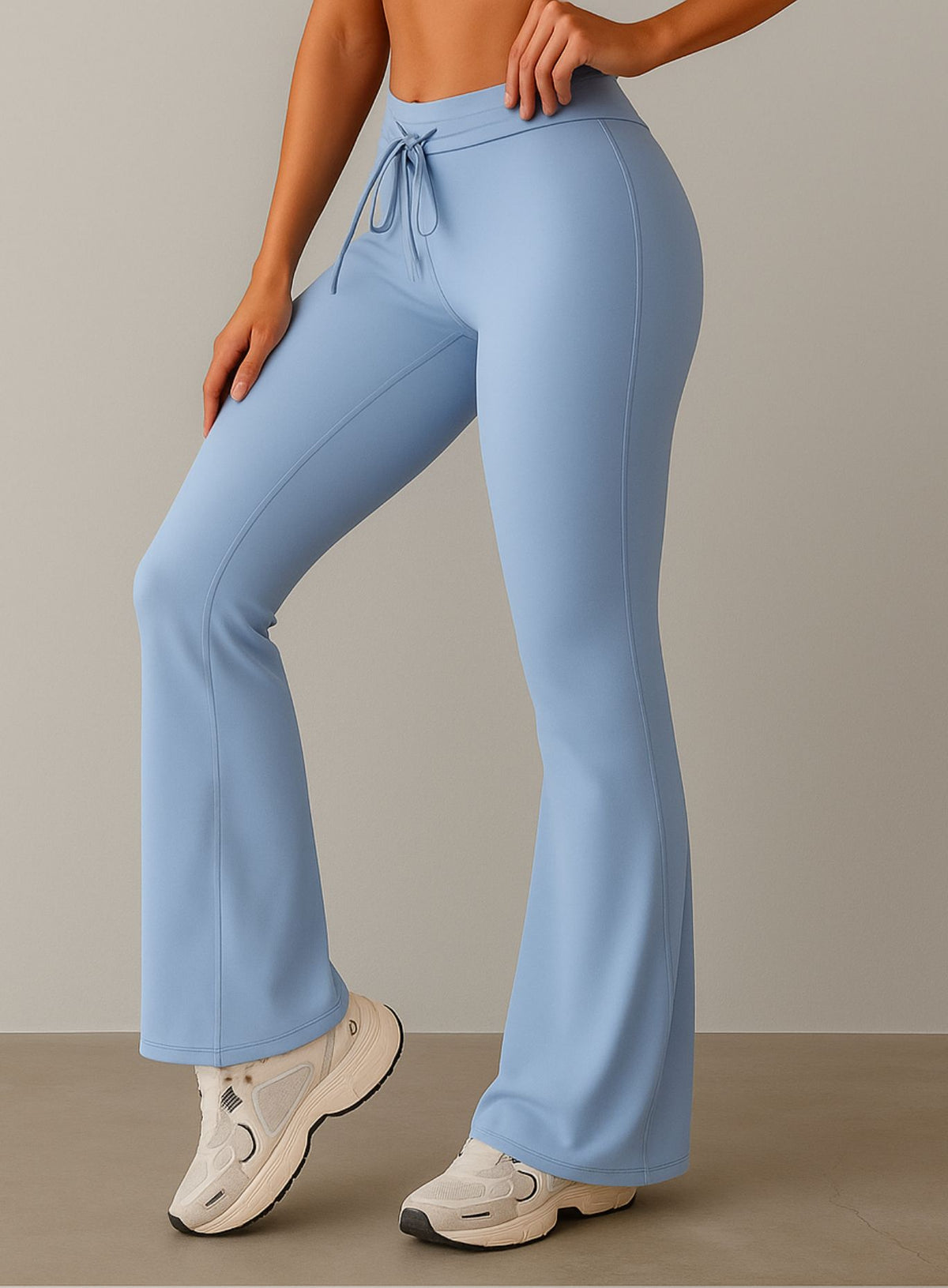 CloudSense Wide Leg Legging  - Gray Blue