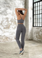 JORD - HYDRAFIT SEAMLESS ACID WASH PUSH UP LEGGING + BRA - FULL SET - GREY