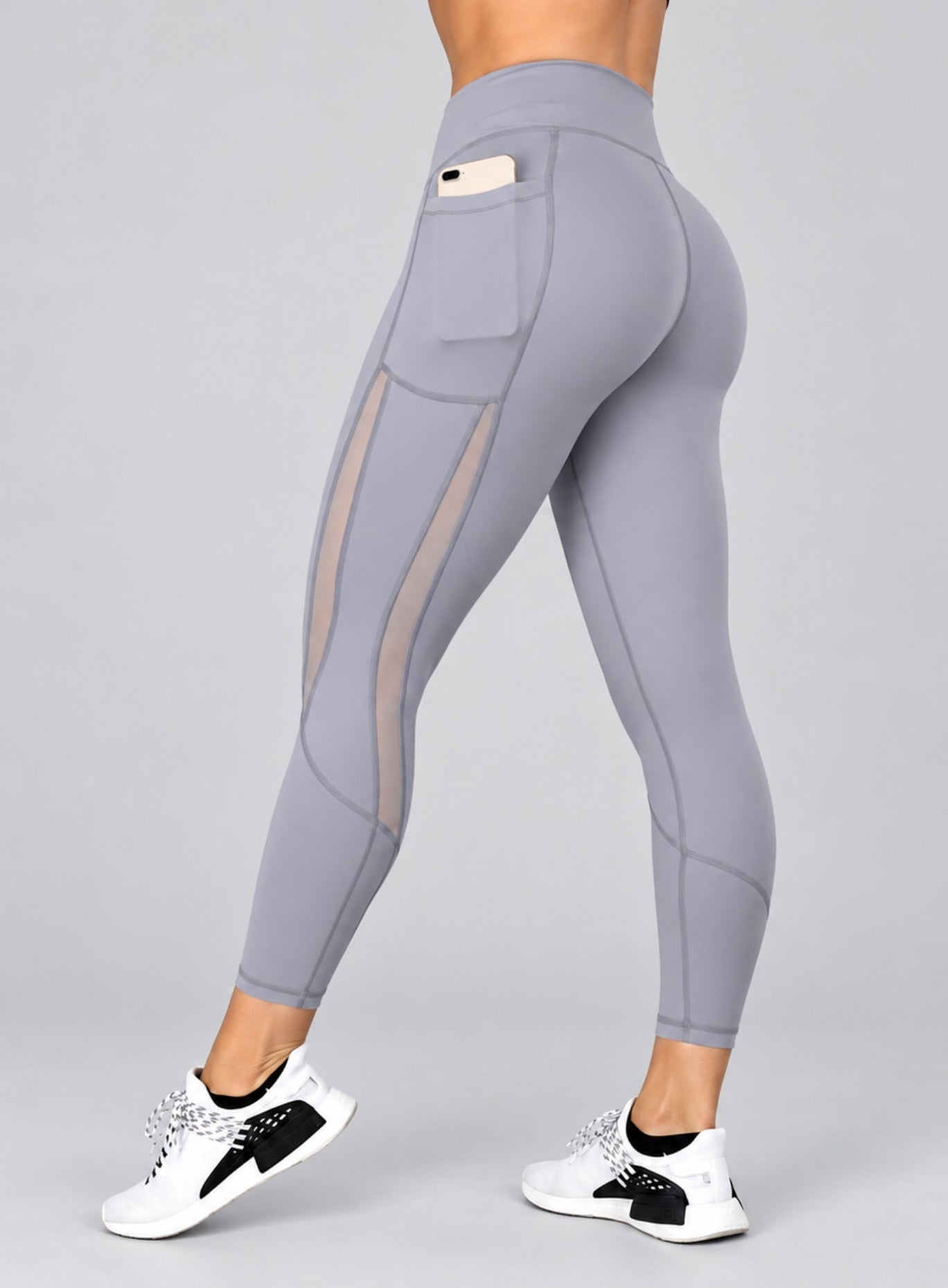 AirCore™ Mesh Pocket Leggings - Light Gray