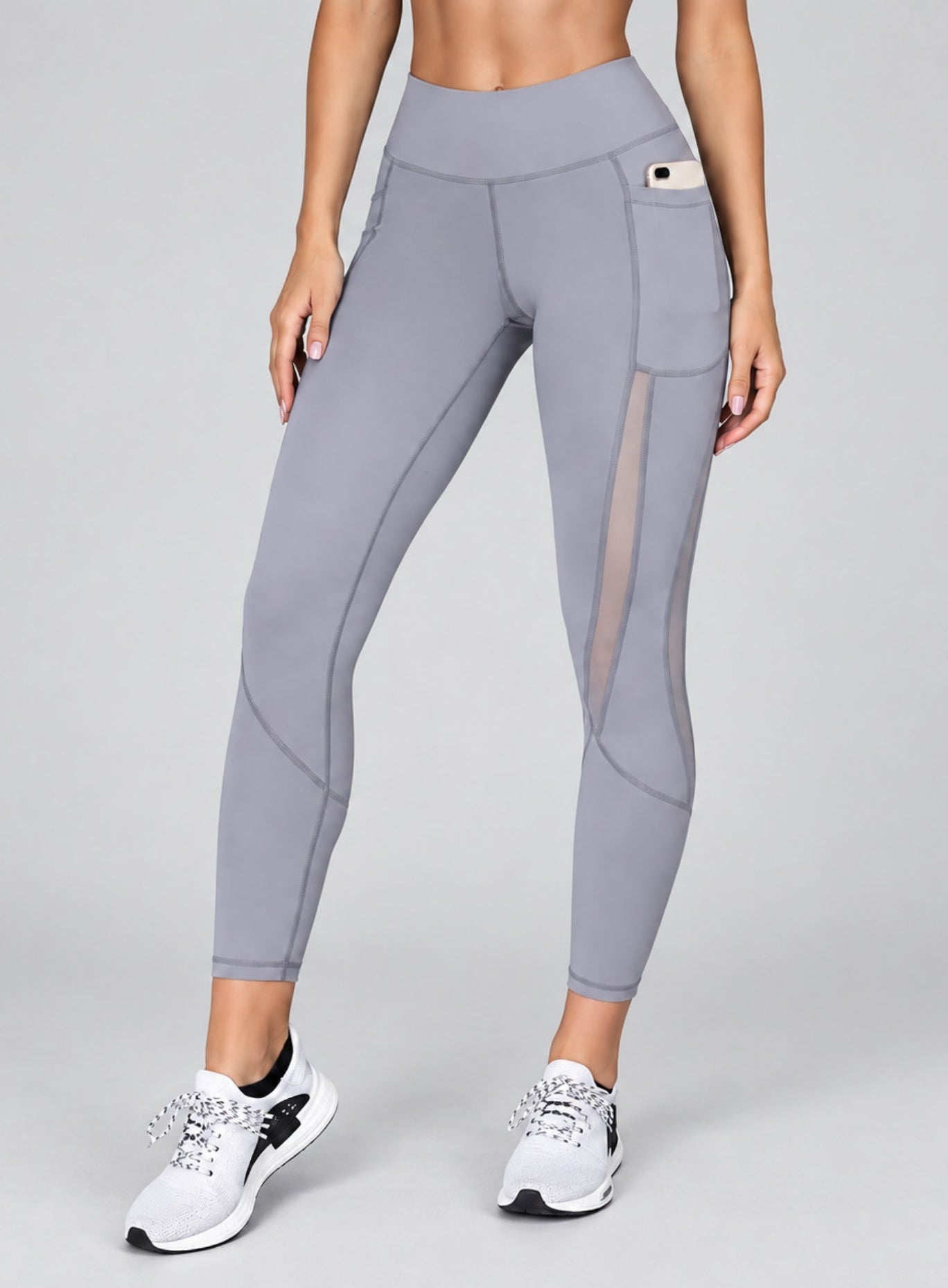 AirCore™ Mesh Pocket Leggings - Light Gray