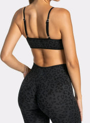Athletica™ Leopard Sports Bra – Black