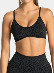 Athletica™ Leopard Sports Bra – Black