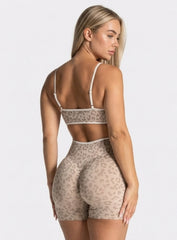 Athletica™ Leopard Sports Bra – Cream
