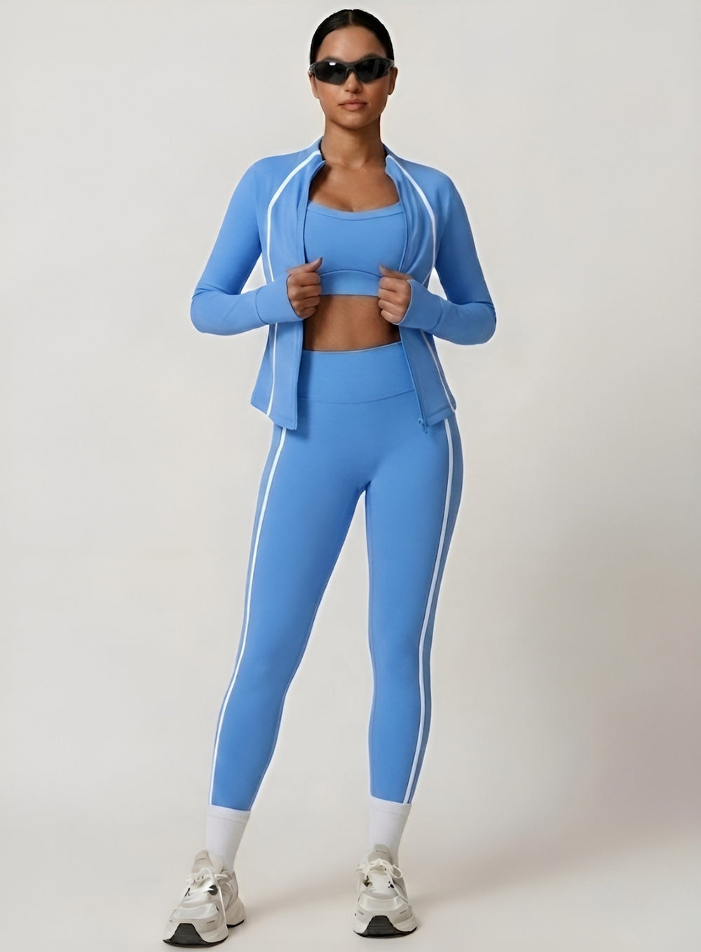 PowerFlex Sculpt Zip Jacket - Blue - VECTOR SPORTSWEAR