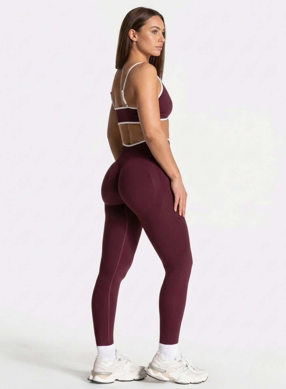 SculptCurve - HydraFit Seamless Legging - Maroon - VECTOR SPORTSWEAR