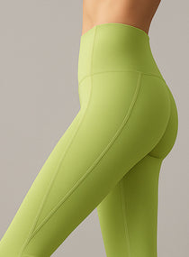 FlowRise - Split Flare Leggings - Fluorescent Green - VECTOR SPORTSWEAR