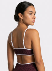Athletica™ Leopard Sports Bra – Merlot