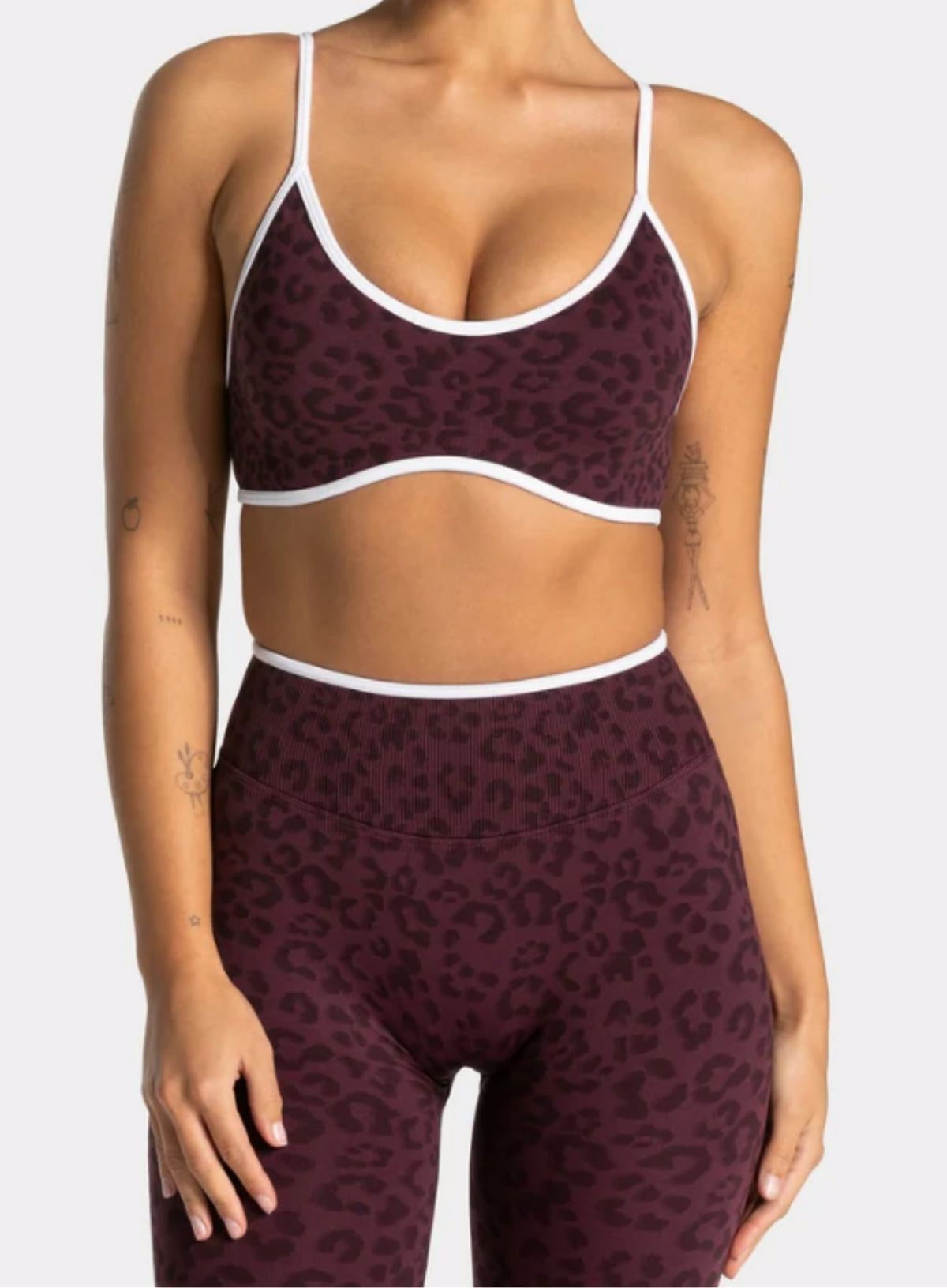 Athletica™ Leopard Sports Bra – Merlot
