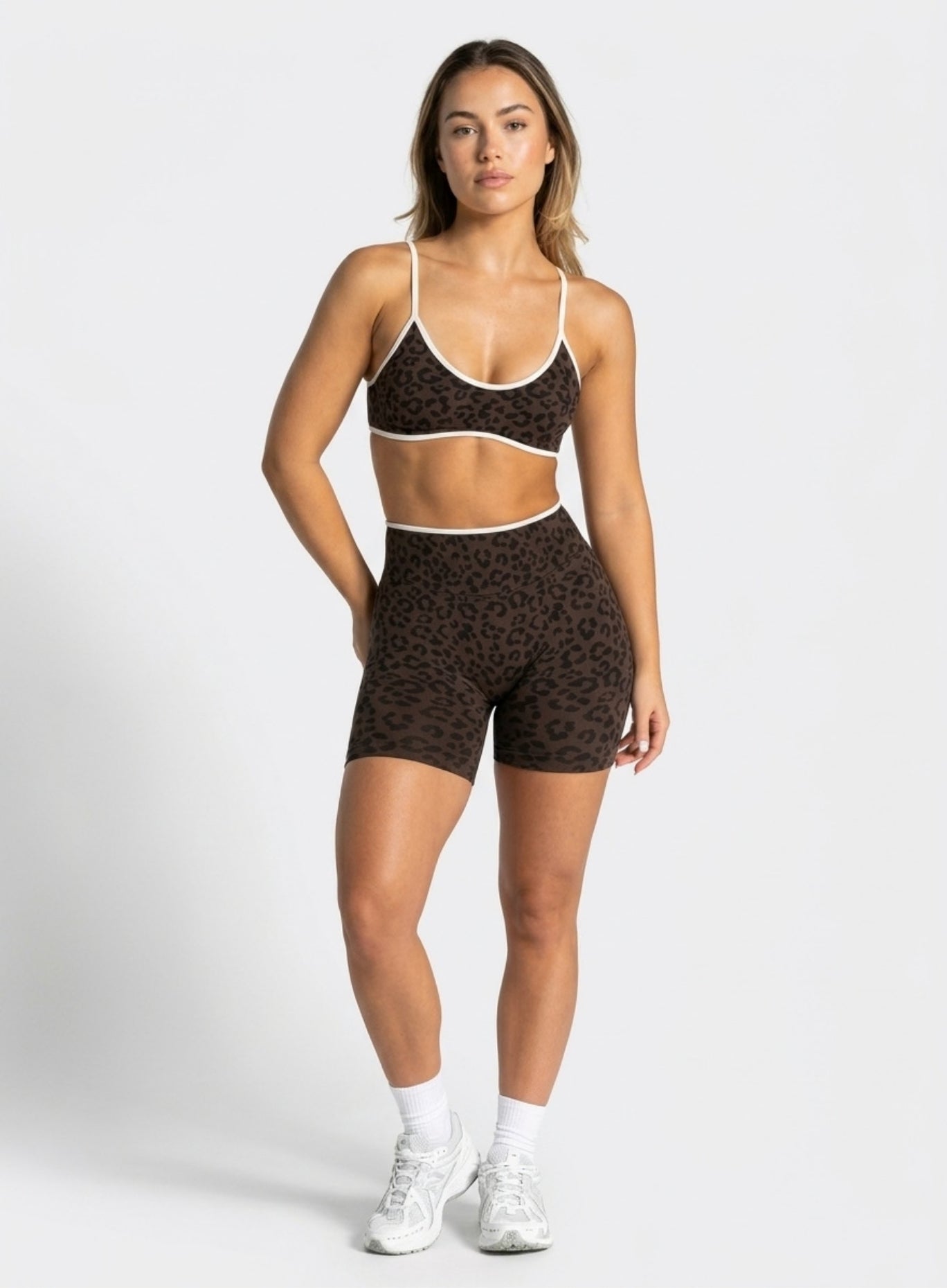 Athletica™ Leopard Sports Bra – Espresso