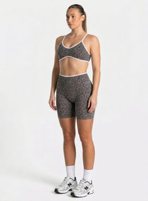 Athletica™ Leopard Sports Bra – Gray