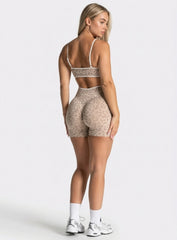 Athletica™ Leopard Sports Bra – Cream