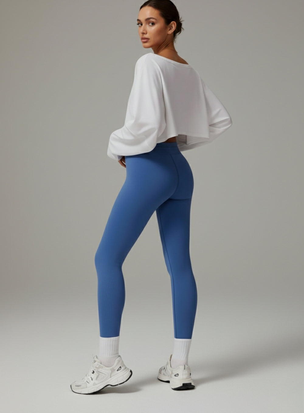 Batwing Long Sleeve Top - White - VECTOR SPORTSWEAR