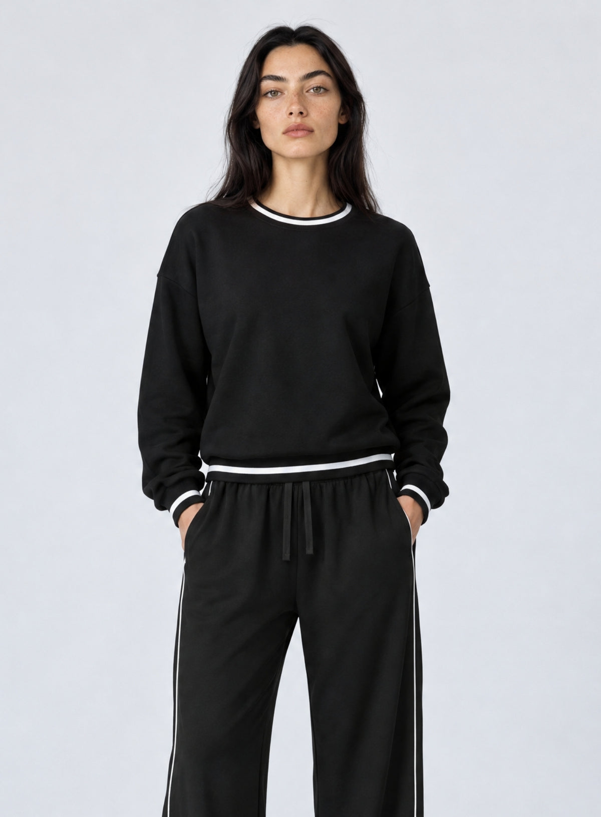 Casual Loose Fit Sweater - Black