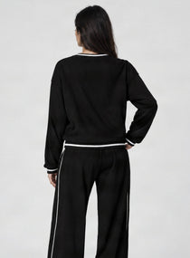 Casual Loose Fit Sweater - Black