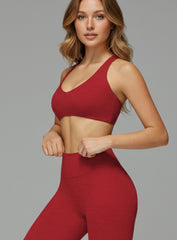 CloudSense Brushed Seamless high-support sports bra on model, designed for gym and yoga | Vectorsportswear