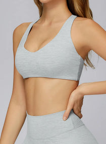 Women’s brushed seamless high-support sports bra with soft sculpt fit and ribbed underband | Vectorsportswear