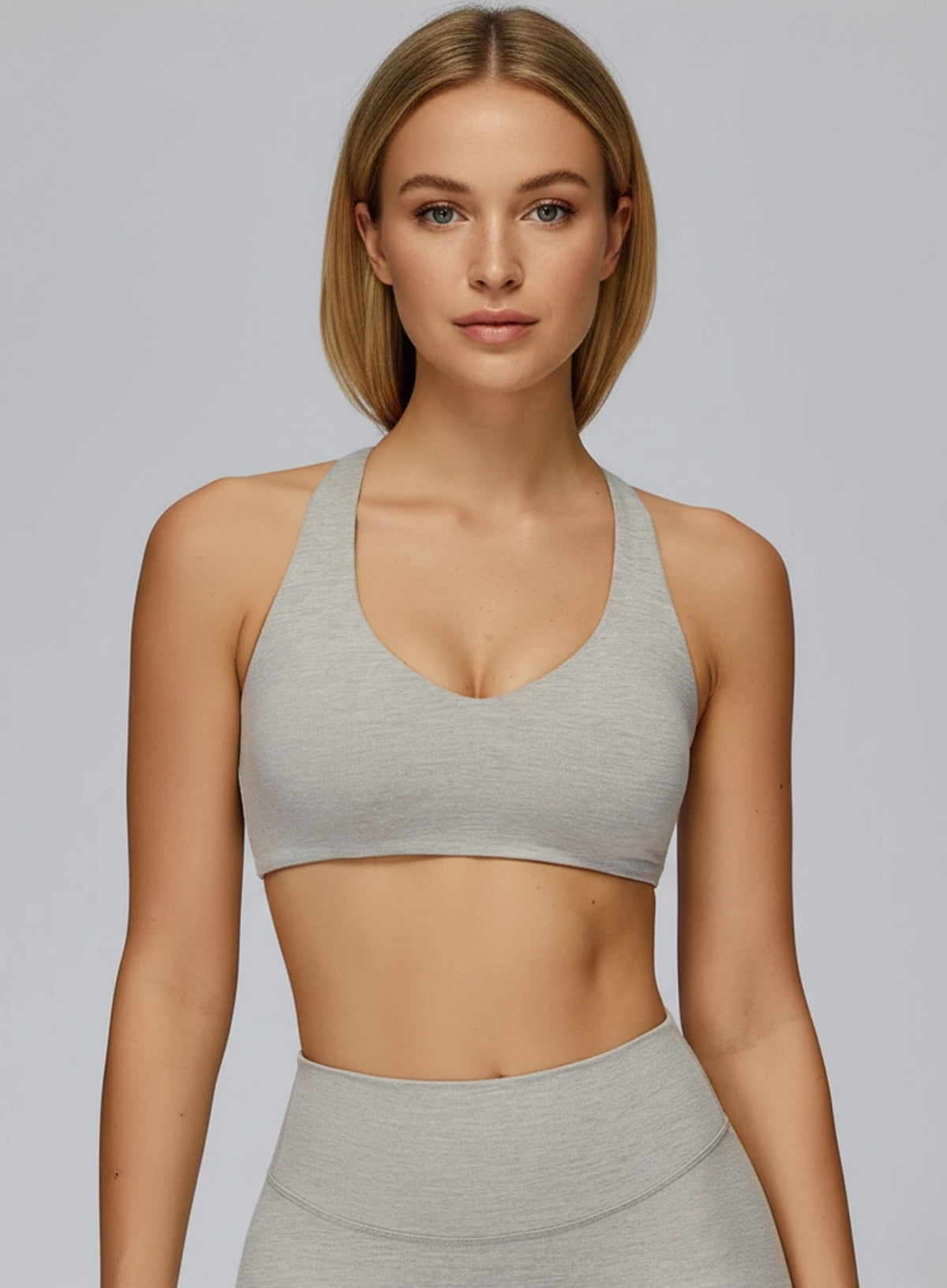 Women’s brushed seamless high-support sports bra with soft sculpt fit and ribbed underband | Vectorsportswear Main image