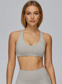 Women’s brushed seamless high-support sports bra with soft sculpt fit and ribbed underband | Vectorsportswear