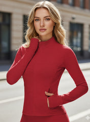 Women’s seamless brushed zip jacket with cloud-soft comfort, moisture-wicking fabric & contour fit. Perfect for gym & daily active lifestyle. | Vector Sportswear