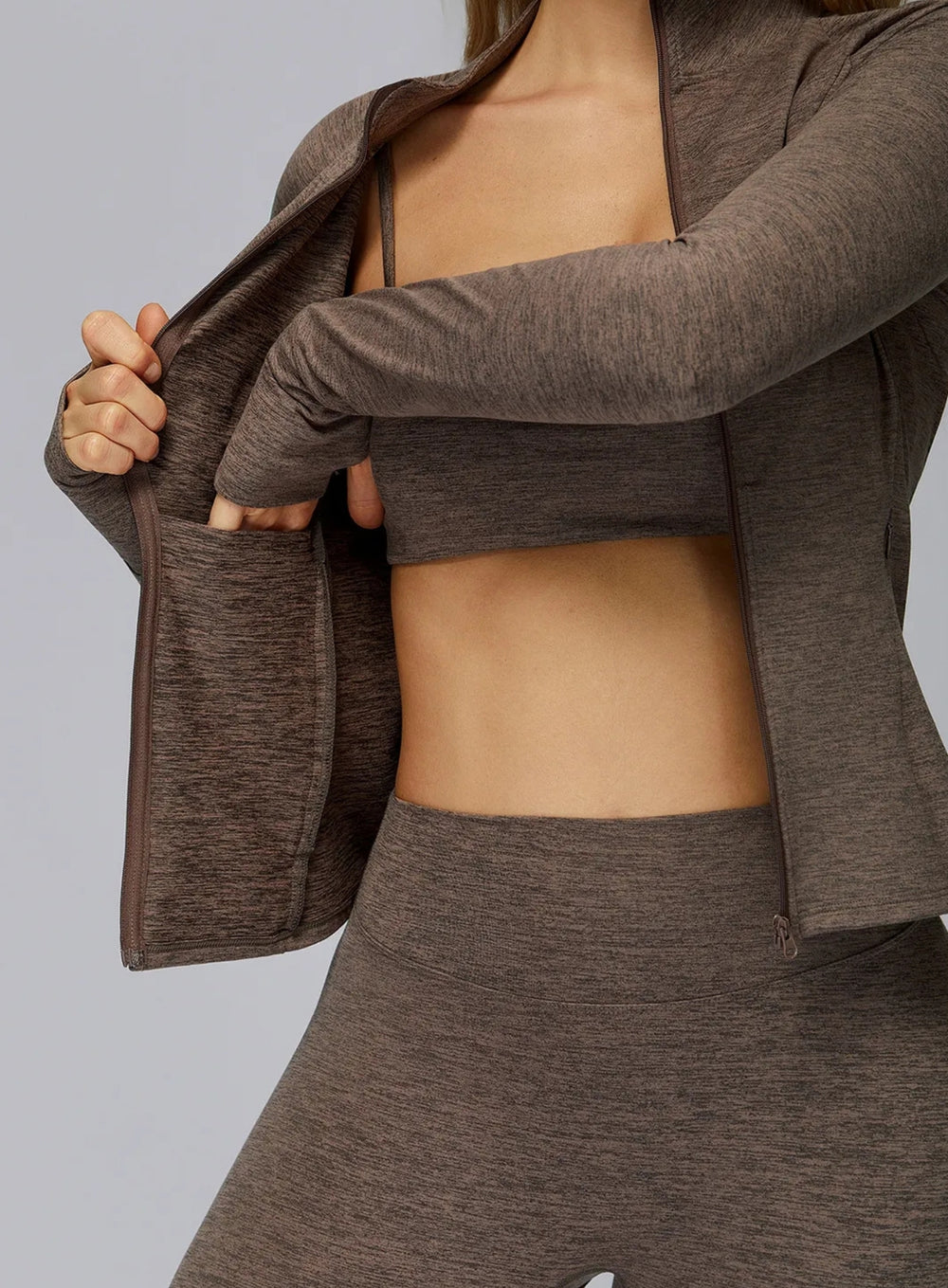 Women’s seamless brushed zip jacket with cloud-soft comfort, moisture-wicking fabric & contour fit. Perfect for gym & daily active lifestyle. | Vectorsportswear