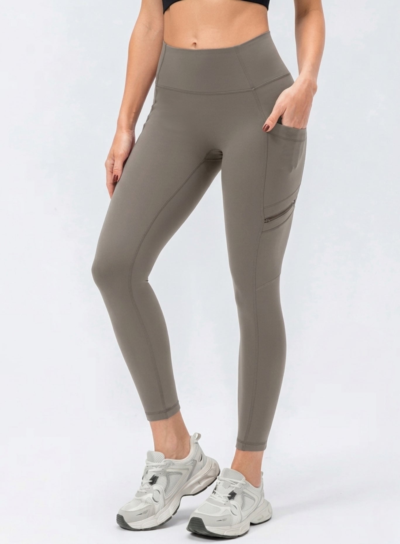 CloudSoft Pocket Legging - Greige - VECTOR SPORTSWEAR