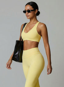CoreFlow Sports Bra - Goose Yellow - VECTOR SPORTSWEAR