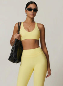 CoreFlow Sports Bra - Goose Yellow - VECTOR SPORTSWEAR