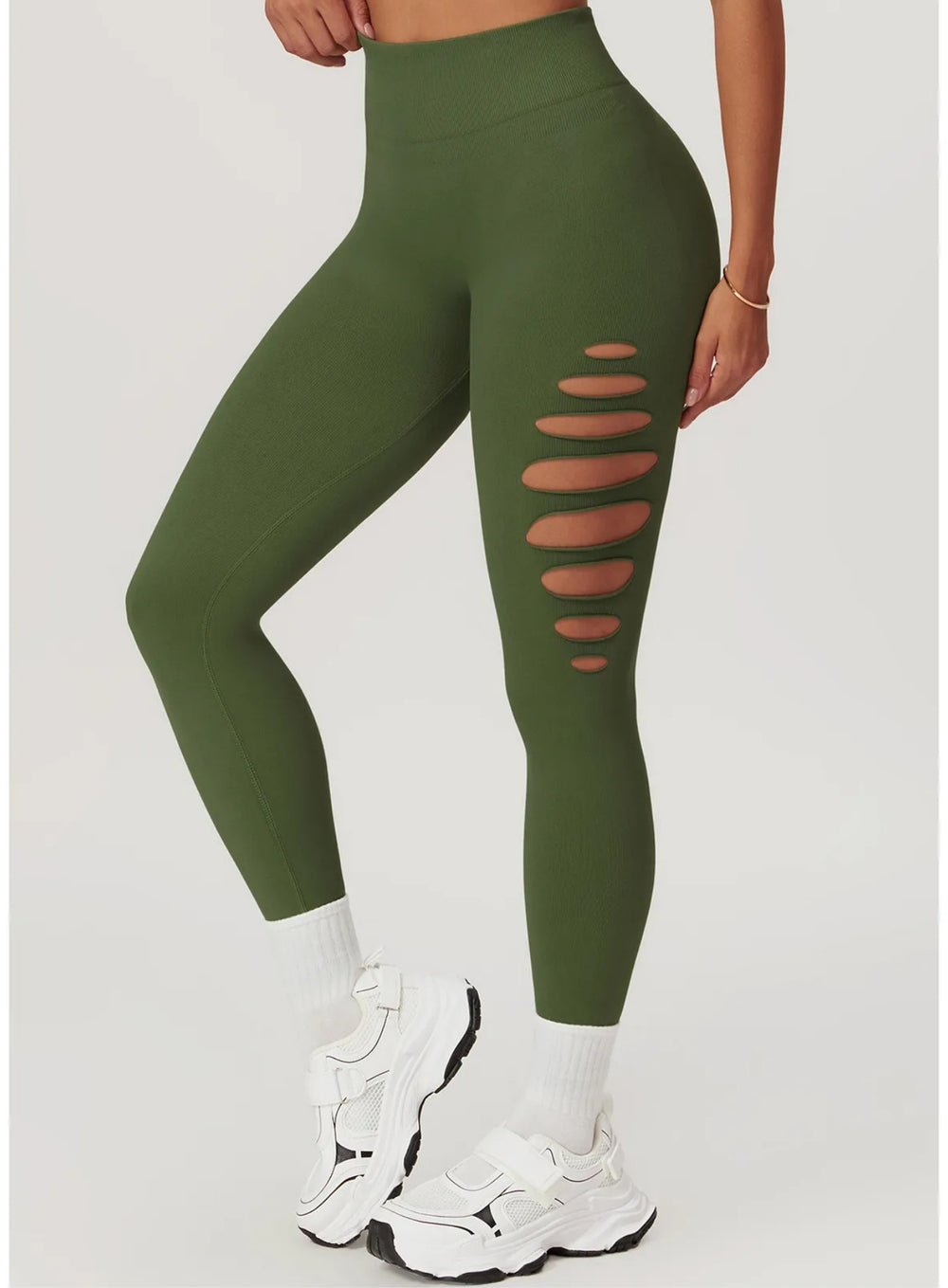 CoreForm Sculpt Cut Leggings - Army Green - VECTOR SPORTSWEAR