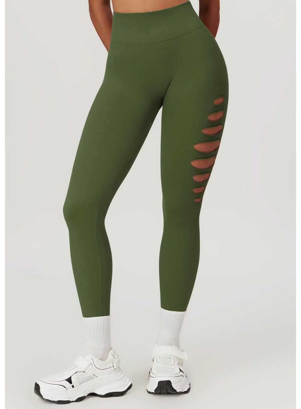 CoreForm Sculpt Cut Leggings - Army Green - VECTOR SPORTSWEAR