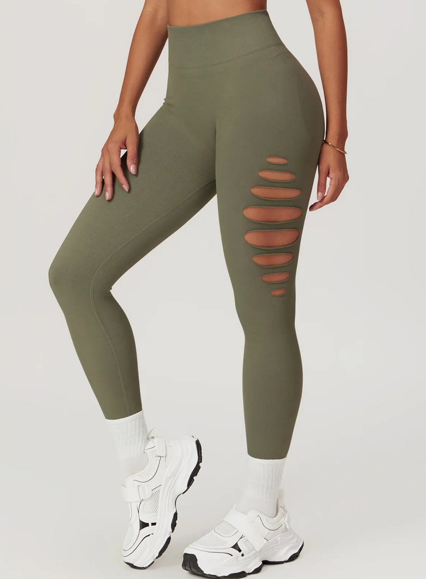 CoreForm Sculpt Cut Leggings - Grass Green - VECTOR SPORTSWEAR