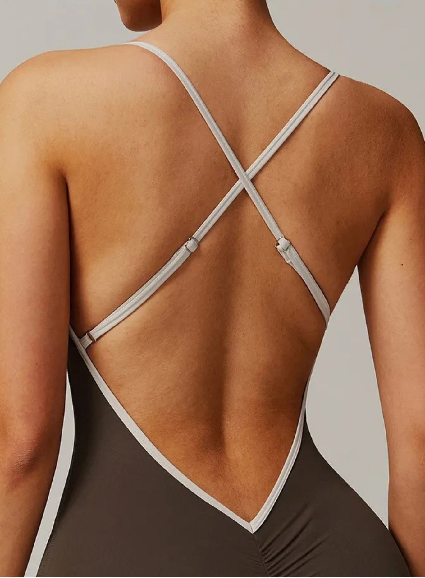 VANTA™ Crossback Flare Jumpsuit - Espresso Brown