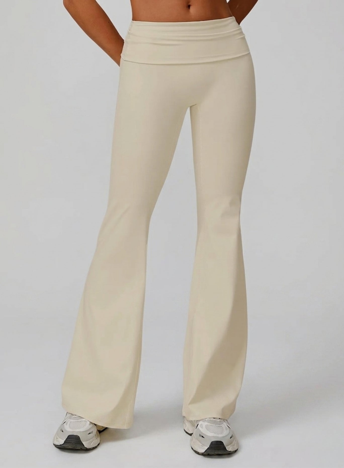 FlexFold™ Flare Leggings - Apricot Cream