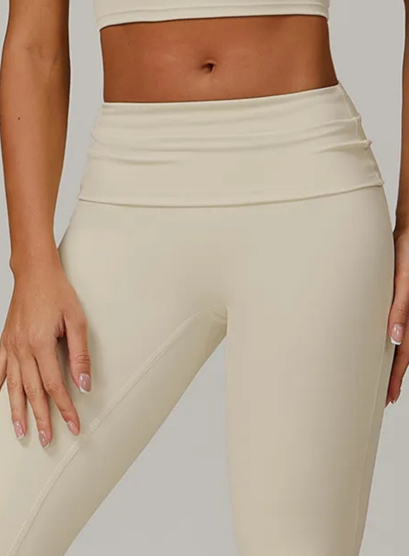FlexFold™ Flare Leggings - Apricot Cream