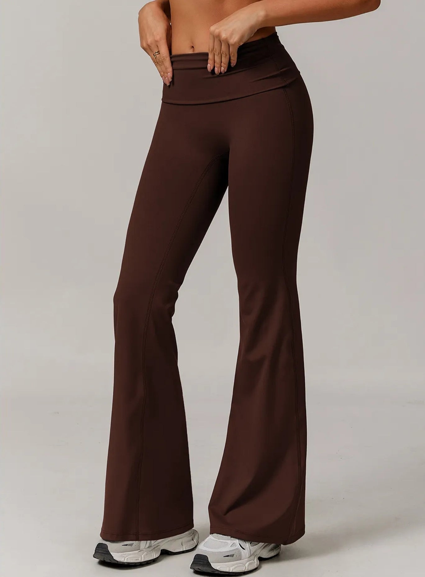 FlexFold™ Flare Leggings - Brown