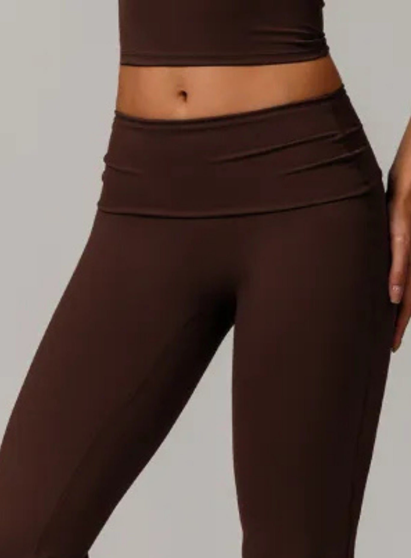FlexFold™ Flare Leggings - Brown