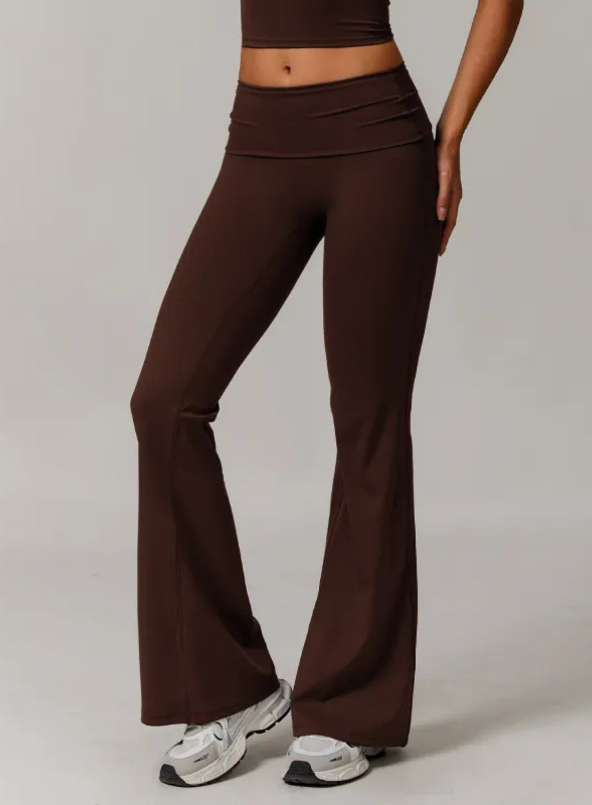 FlexFold™ Flare Leggings - Brown