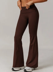 FlexFold™ Flare Leggings - Brown