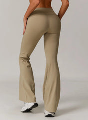 FlexFold™ Flare Leggings - Deep Khaki